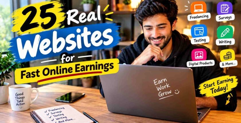 25 Real Websites for Fast Online Earnings