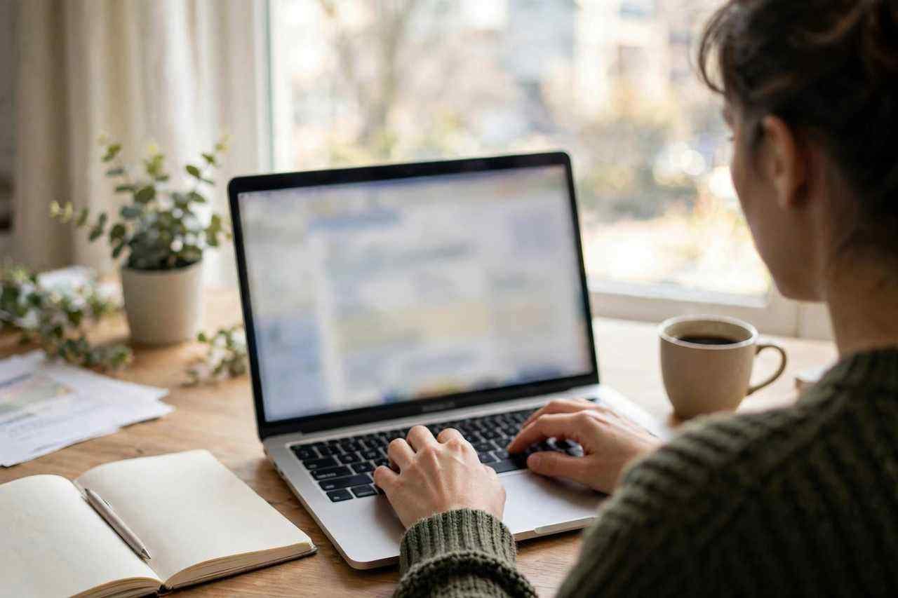 Content writer jobs in Karachi – a writer researching and drafting blog content on a laptop