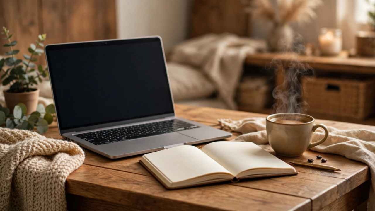 remote content writer jobs pakistan – laptop and notebook on desk